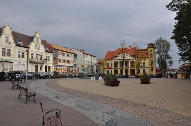 Der Marktplatz von Nikolaiken